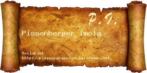 Pissenberger Imola névjegykártya